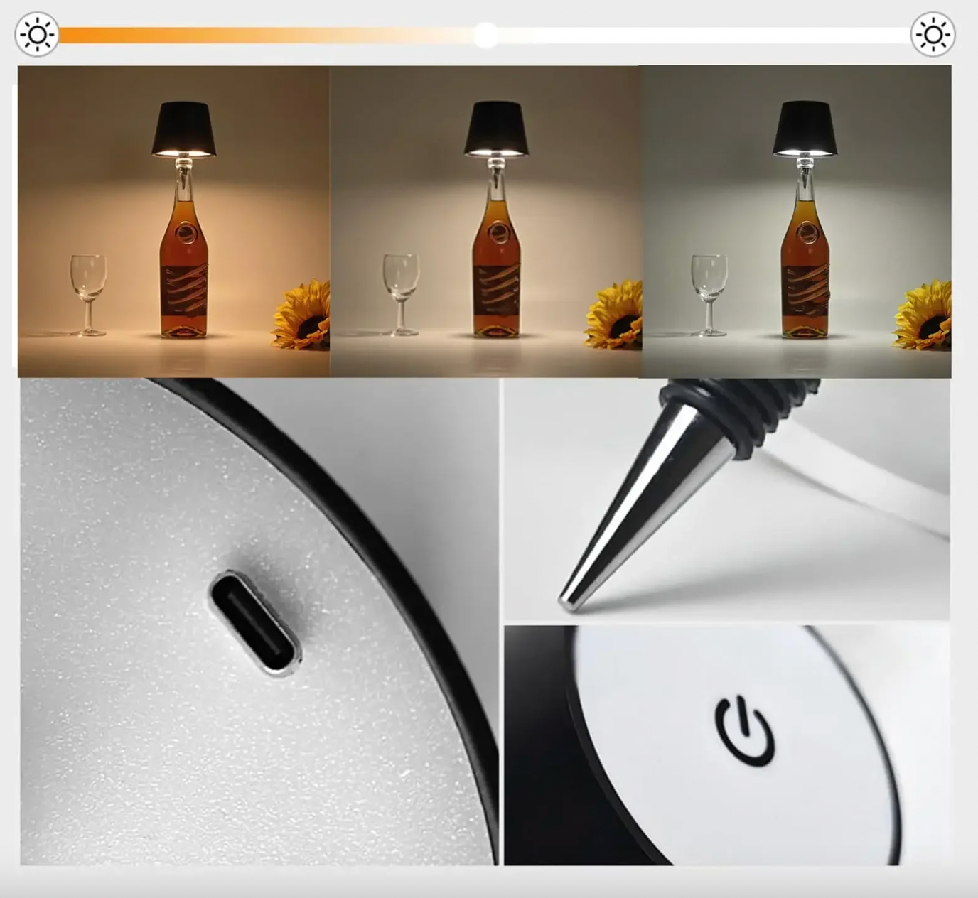 LuxGlow™ – Tappo LED Ricaricabile per Bottiglie